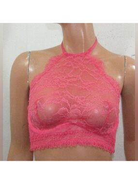 Victoria's Secret Very Sexy High Neck Lace-up Bralette Bra Sz 34C NWT
